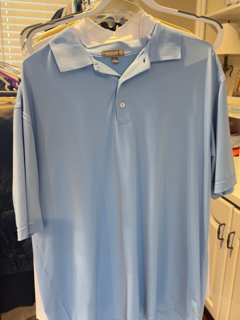 Peter Millar Light Blue Men's Performance Polo